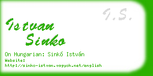 istvan sinko business card